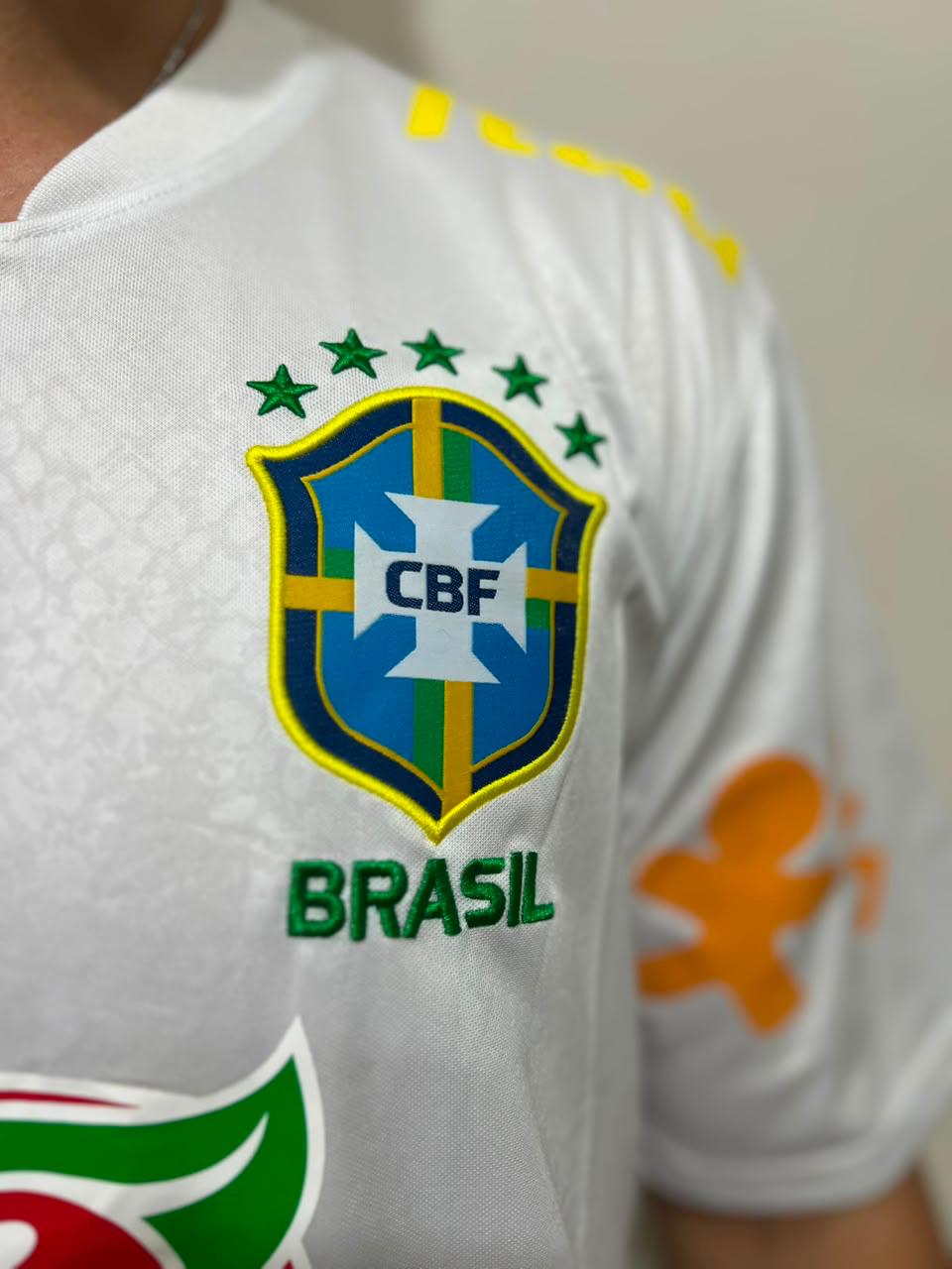Camisa Seleção Brasileira Branca - Nova