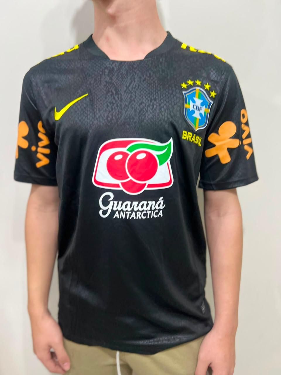 Camisa Seleção Brasileira Preta - Nova - outro ângulo