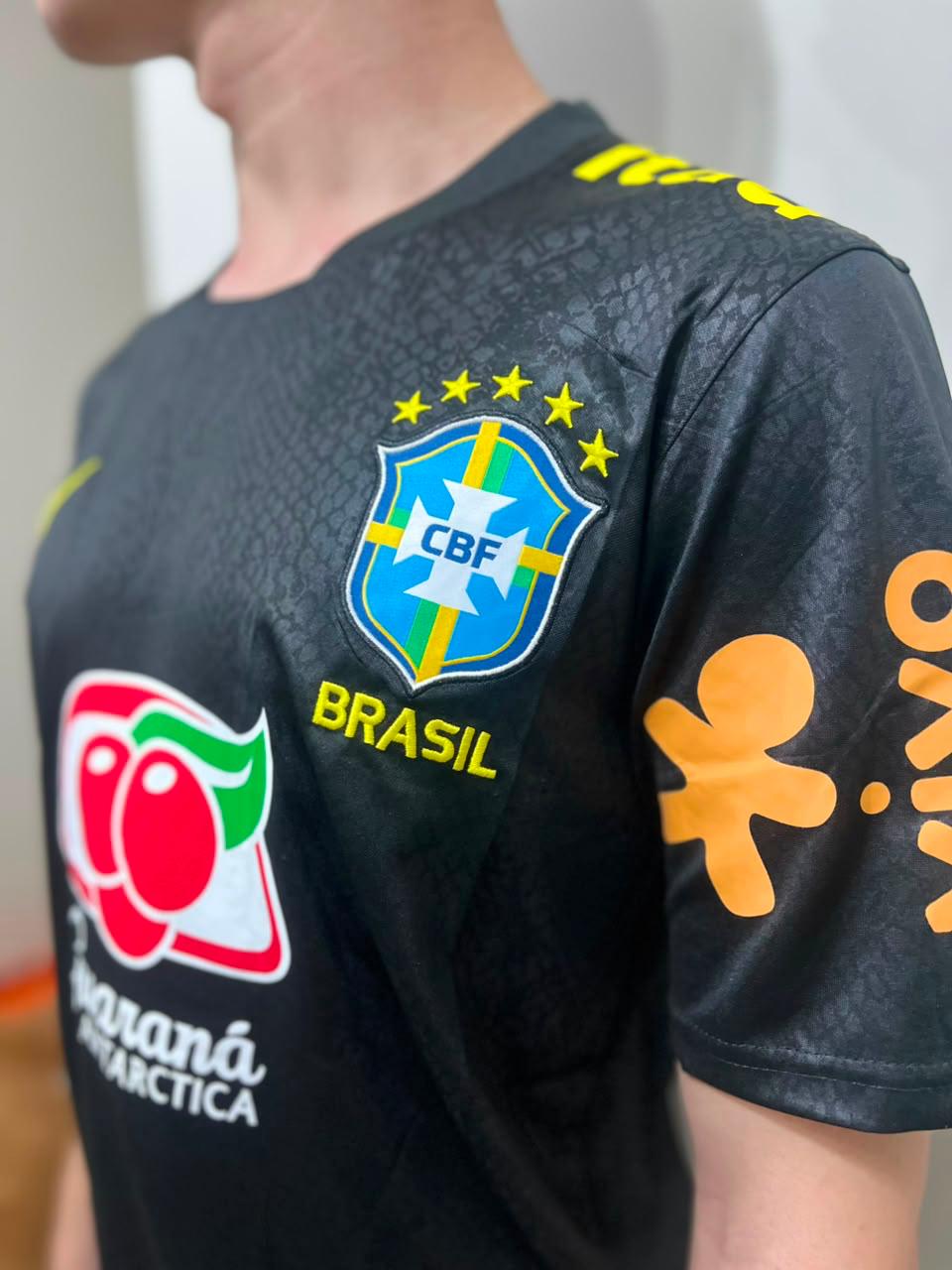 Camisa Seleção Brasileira Preta - Nova